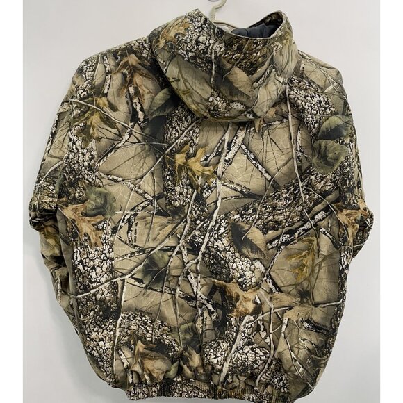 WFS Burly Camo Jacket Insulated Hunting Winter Outdoor Canvas Hooded Mens 3XL - Picture 2 of 12